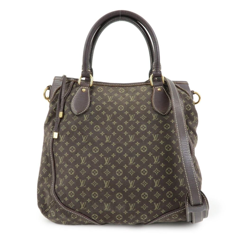 Louis Vuitton Monogram Mini Lin Besace Angele Cotton Handbag Brown
